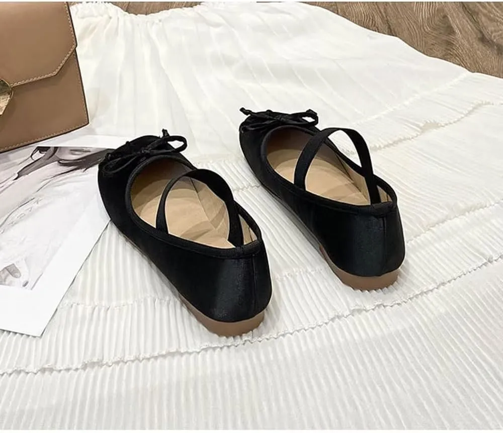 TN TANGNEST Women's Slip On Flats Comfortable Square Toe Mary Jane Flats Soft Dance Ballet Flats