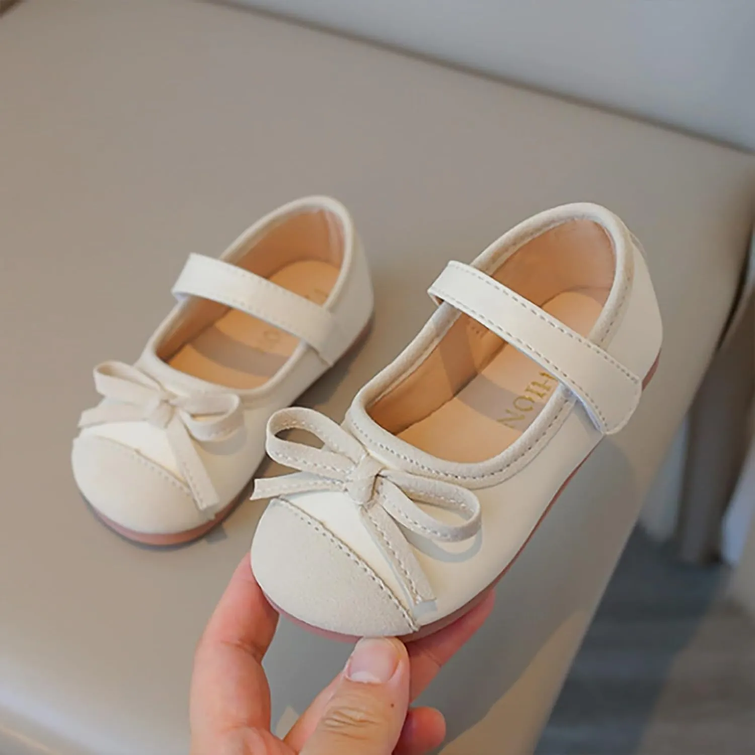 Toddler Baby Girls Mary Jane Dress Shoes Sparkle Bow Ballerina Flats for Wedding Party Birthday Christmas Walking