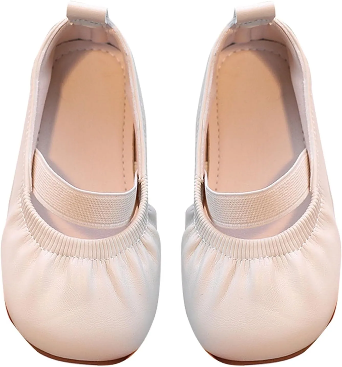 Toddler Ballet Shoes for Girls Soft Leather Ballet Slippers Ballet Shoes Dance Shoes for Girls Square Toe Ballet Flat