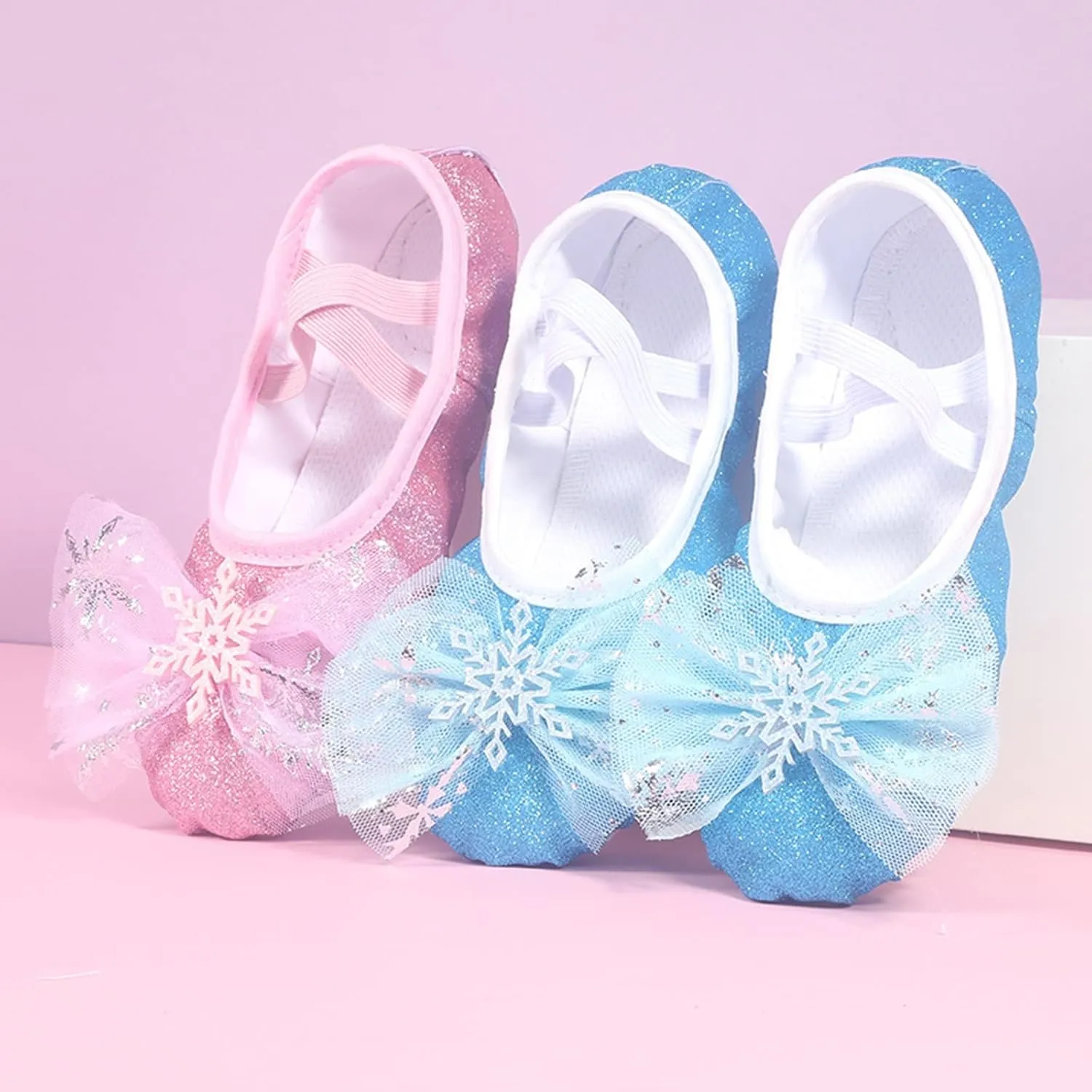 Toddler Ballet Shoes for Girls, Soft Leather Ballet Slippers, Yoga Dance Shoes for Girls (Toddler/Little/Big Kids)