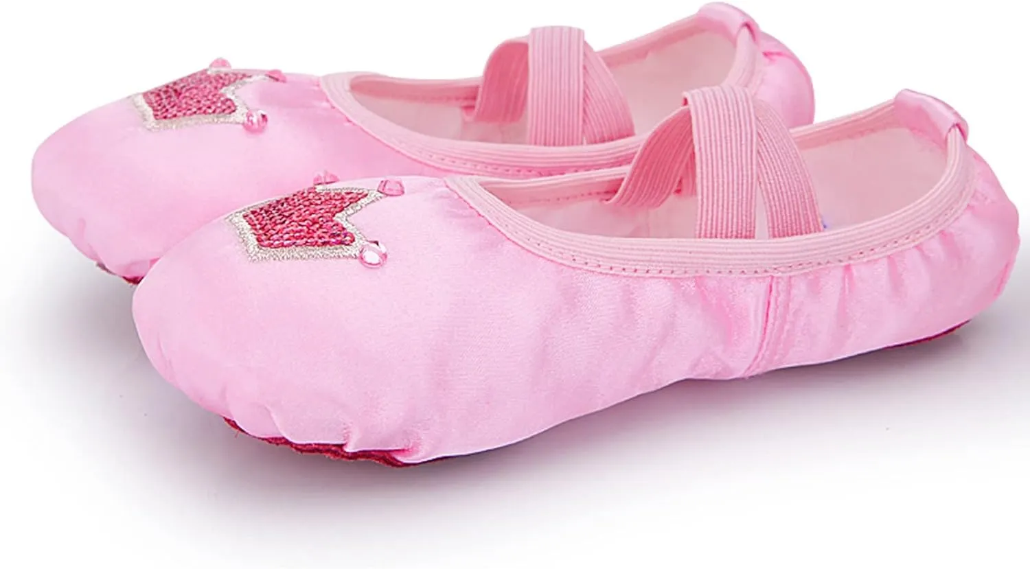 Toddler Cute Shoes Children Dance Shoes Ballet Dance Shoes Body Training Shoes Satin Embroidered Flat Bottom Sneakers