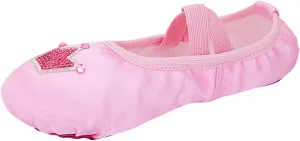 Toddler Cute Shoes Children Dance Shoes Ballet Dance Shoes Body Training Shoes Satin Embroidered Flat Bottom Sneakers