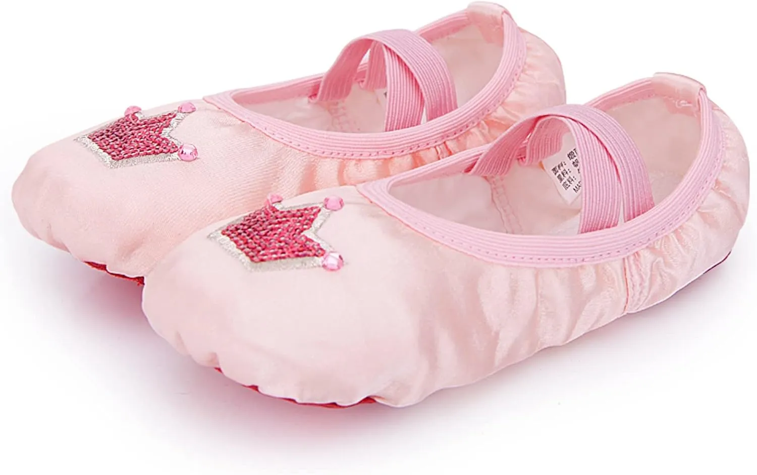 Toddler Cute Shoes Children Dance Shoes Ballet Dance Shoes Body Training Shoes Satin Embroidered Flat Bottom Sneakers