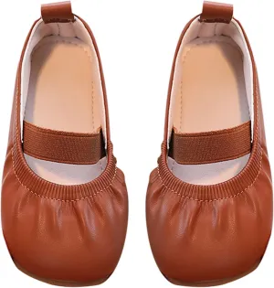 Toddler Flower Girl Dress Shoes Girl Party School Shoes Square Toe Ballerina Ballet Flats Wedding Girl Little Girl Shoes