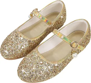 Toddler Flower Girl Dress Shoes Rhinstones Mary Jane Ballet Flats Party Wedding Toddler Little Kid Princess Shoes