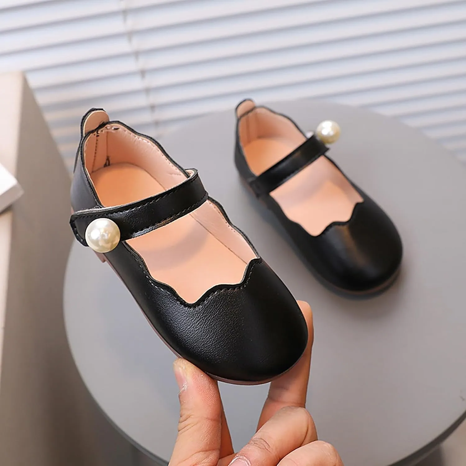 Toddler Flower Girls Dress Shoes Kids Mary Jane Ballet Flats for Party School Wedding Low Heels Shoes