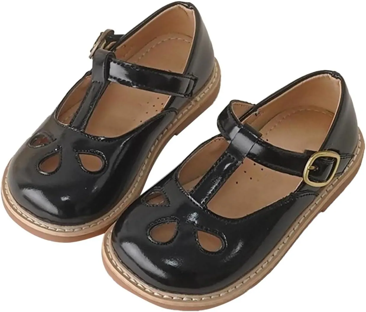 Toddler Girl Mary Jane Dress Shoes, 2025 Ballet Flats for 2 to 12 Kids Party School Flat Bottom Non Slip Shoes