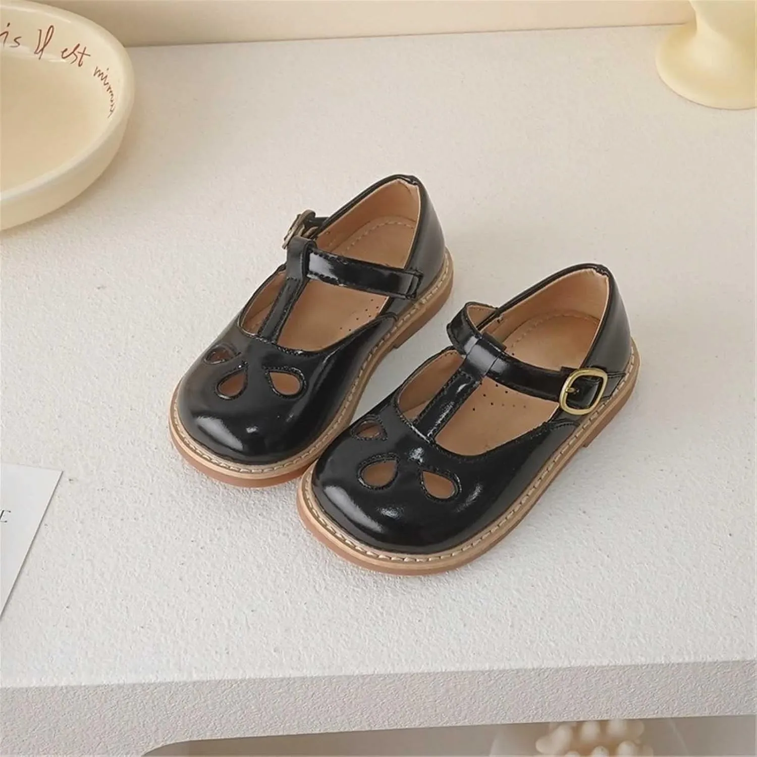 Toddler Girl Mary Jane Dress Shoes, 2025 Ballet Flats for 2 to 12 Kids Party School Flat Bottom Non Slip Shoes