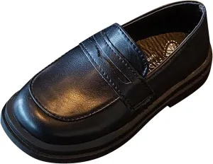 Toddler Girls Dress Shoes Little Girls Loafers School Uniform Mary Jane Flats for Girls Thick Sole Girls Slip on Shoes