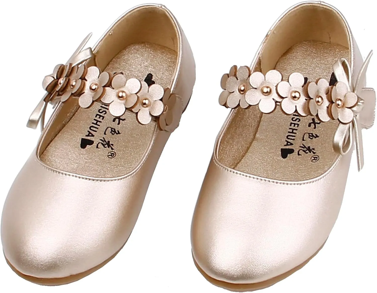 Toddler Girls Dress Shoes Party Wedding Flower School Princess Ballet Flats(Toddler/Little/Big Kid)