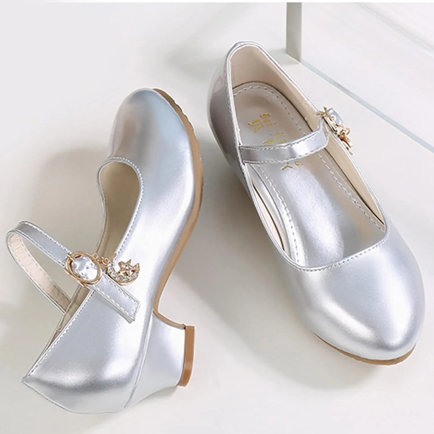 Toddler Girls Dress Shoes PU Leather Princess Shoes Dancing Show Mary Janes Wedding Party Shoes Dress up Shoes