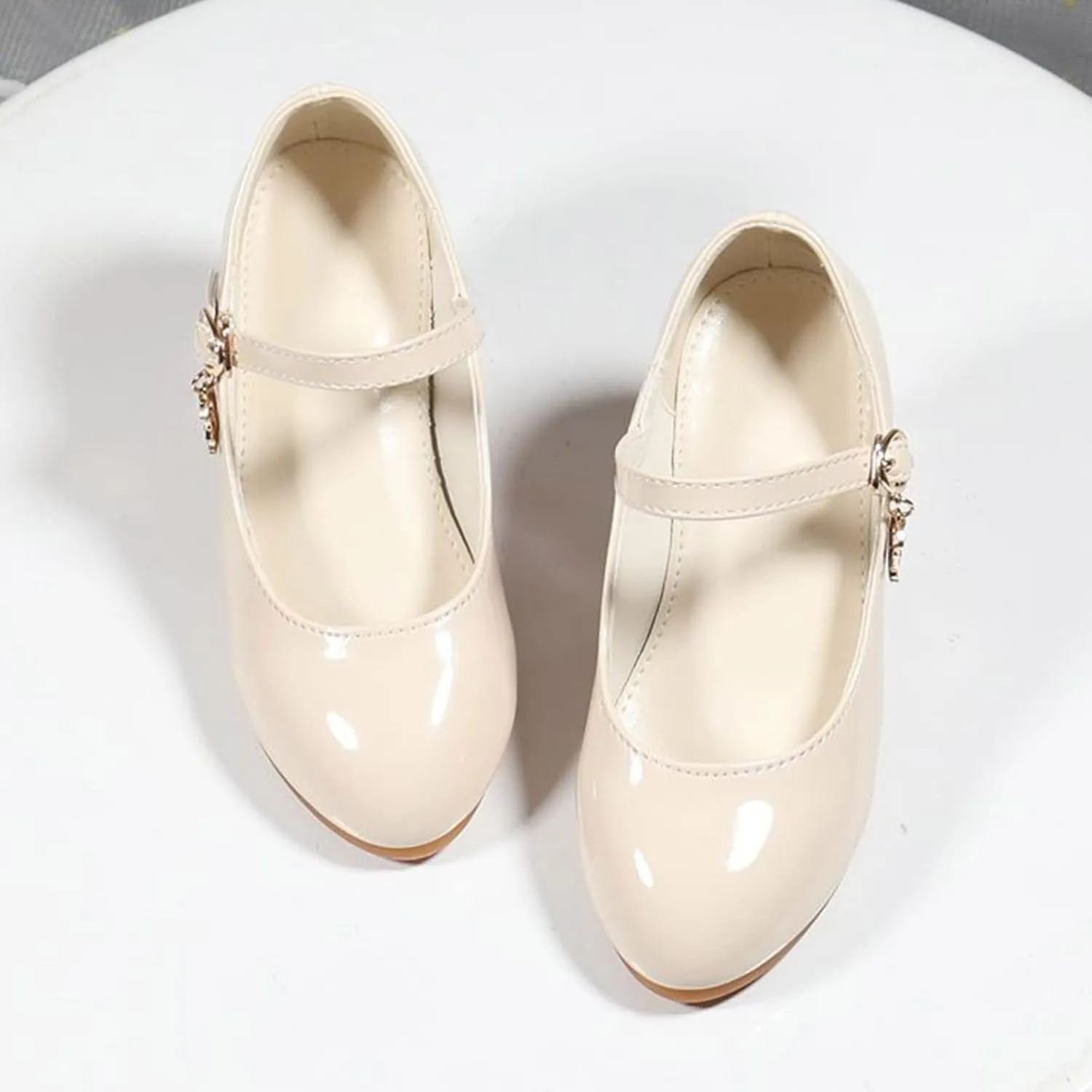 Toddler Girls Dress Shoes PU Leather Princess Shoes Dancing Show Mary Janes Wedding Party Shoes Dress up Shoes