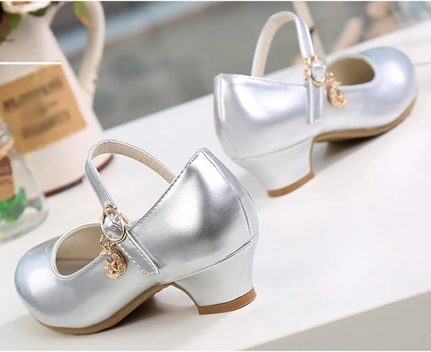 Toddler Girls Dress Shoes PU Leather Princess Shoes Dancing Show Mary Janes Wedding Party Shoes Dress up Shoes