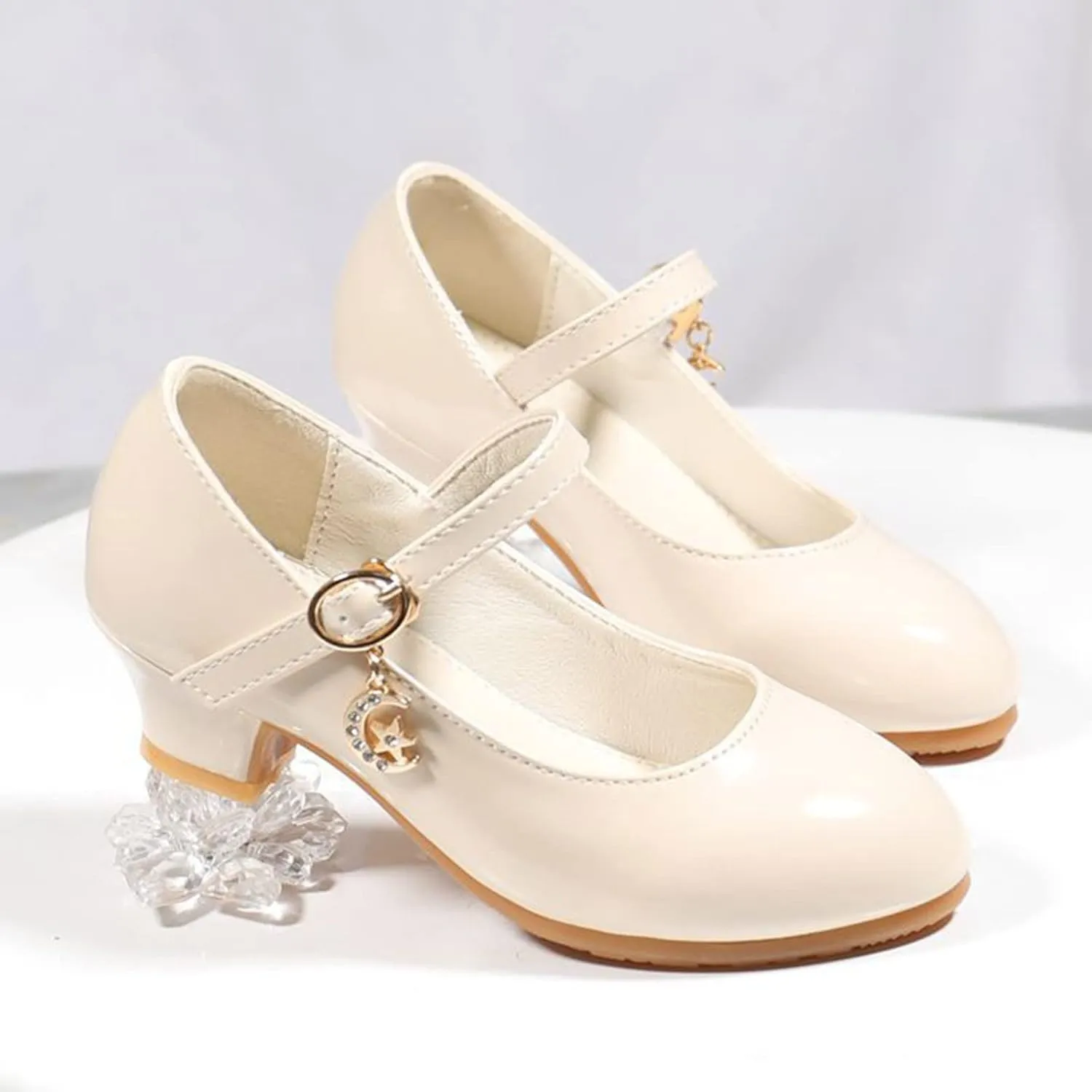 Toddler Girls Dress Shoes PU Leather Princess Shoes Dancing Show Mary Janes Wedding Party Shoes Dress up Shoes