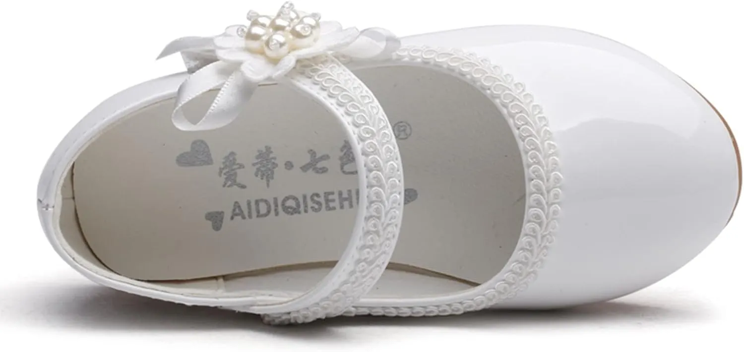 Toddler Girls Floral Ballet Flat Shoes Ballerina Mary Jane Elegant Dress Shoes for Kids Toddle Girl Shoes