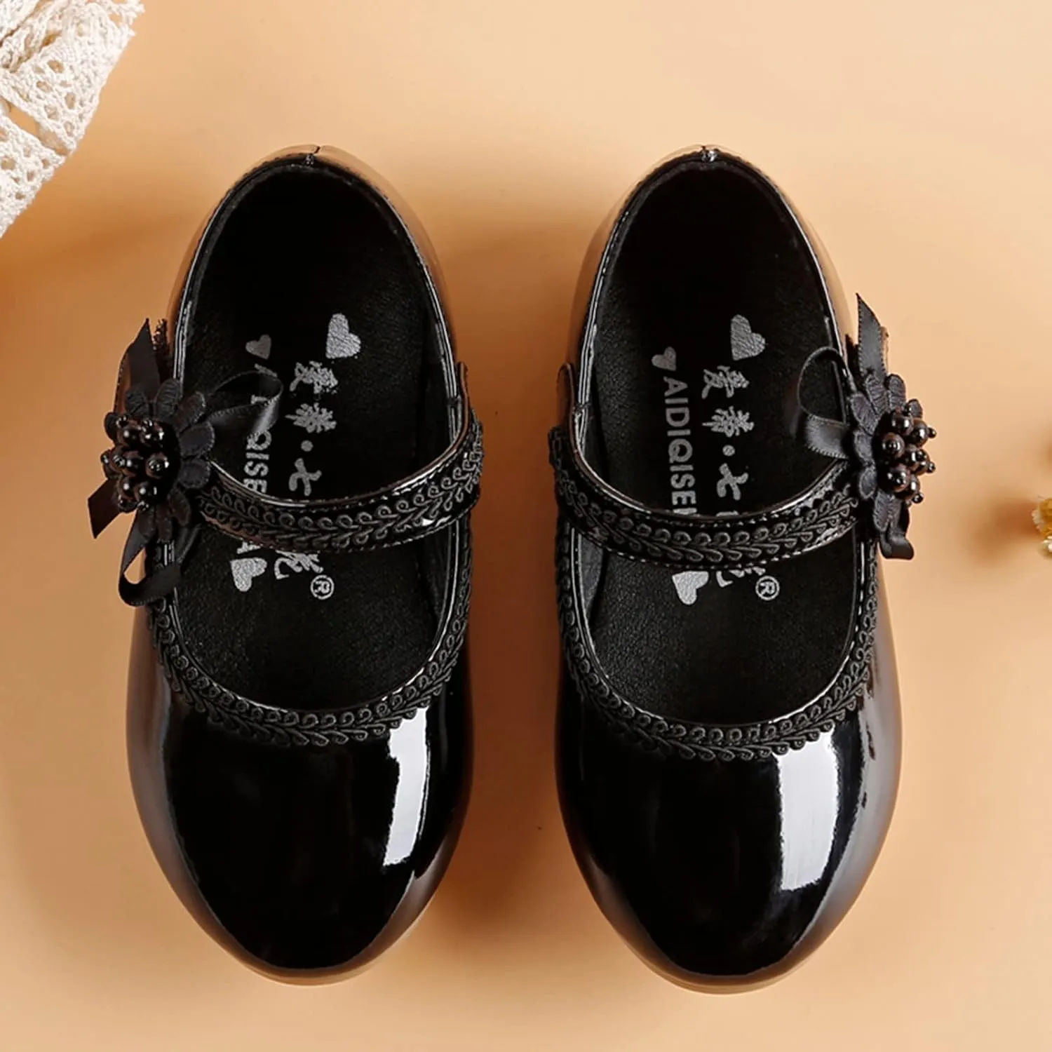 Toddler Girls Floral Ballet Flat Shoes Ballerina Mary Jane Elegant Dress Shoes for Kids Toddle Girl Shoes