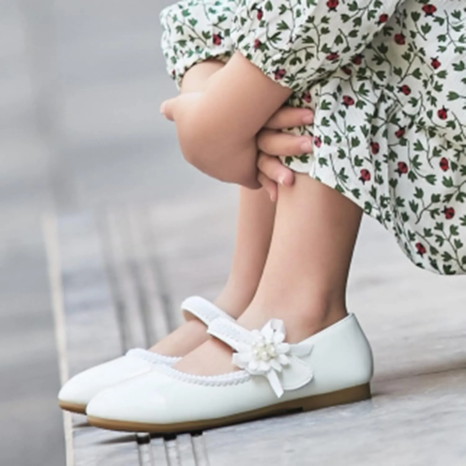 Toddler Girls Floral Ballet Flat Shoes Ballerina Mary Jane Elegant Dress Shoes for Kids Toddle Girl Shoes
