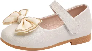 Toddler Girls Mary Jane Ballet Flats Bow Flower Wedding Party Ballerina Dress Shoes Ankle Strap Low Heel Sandal