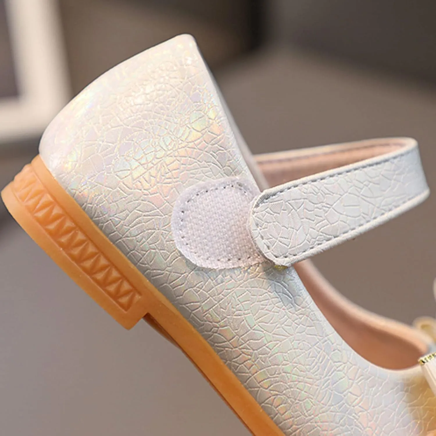 Toddler Girls Mary Jane Ballet Flats Bow Flower Wedding Party Ballerina Dress Shoes Ankle Strap Low Heel Sandal
