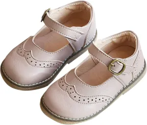 Toddler Little Girl Mary Jane Dress Shoes Ballet Flats for Girl Ankle Strap Party School Bowknot Shoes