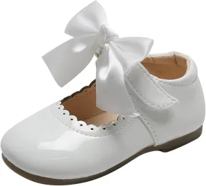 Toddler Little Girls Dress Ballet Mary Jane Bow Flats Shoes Flower Girl Dress Shoes Party School Shoes for Kids