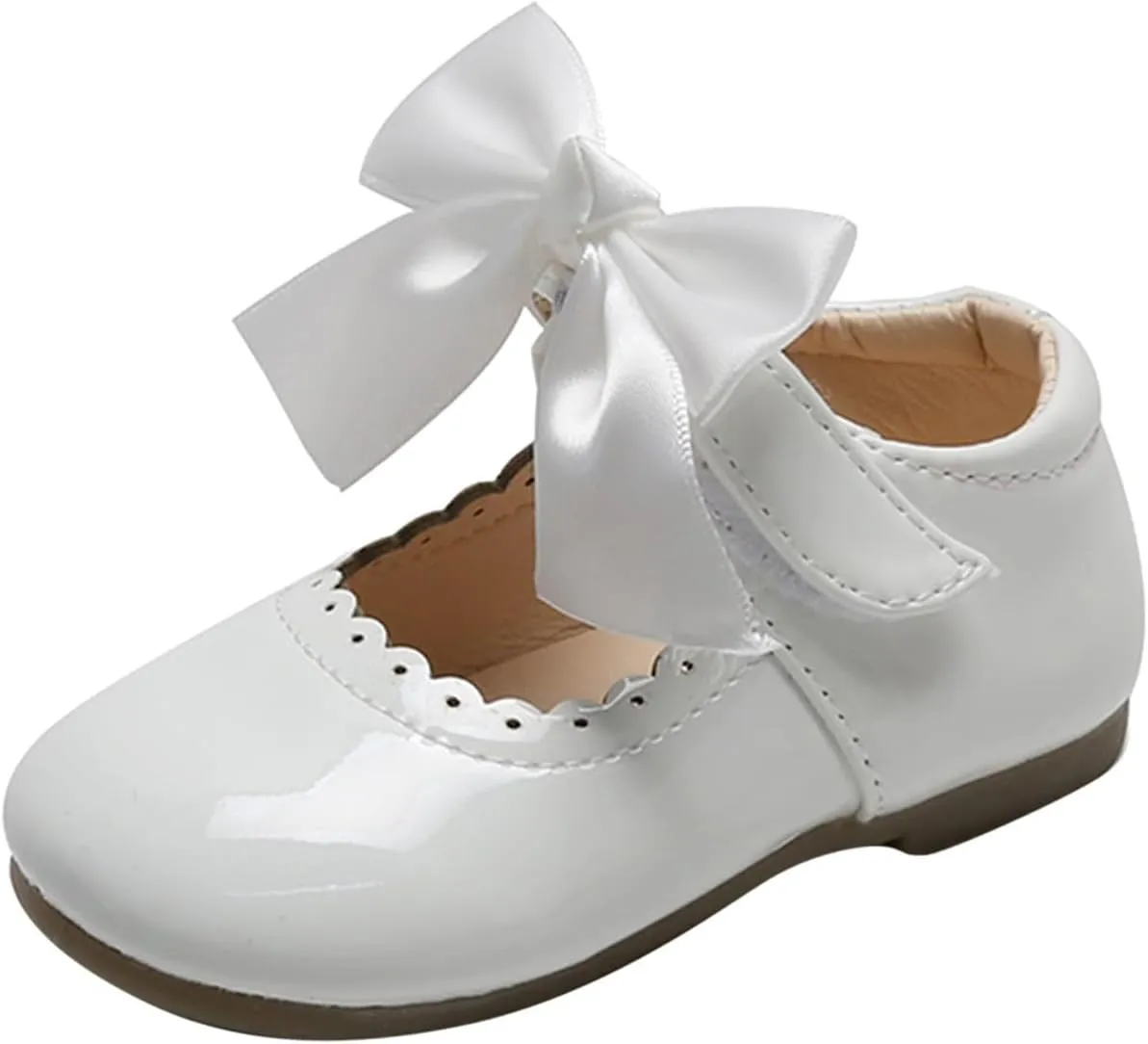 Toddler Little Girls Dress Ballet Mary Jane Bow Flats Shoes Flower Girl Dress Shoes Party School Shoes for Kids