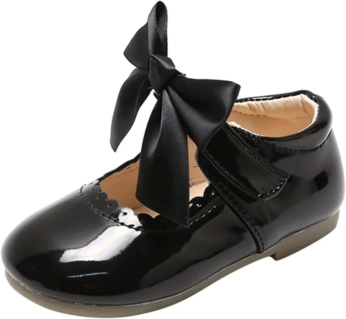 Toddler Little Girls Party Dress Shoes Slip On Mary Jane Ballerina Flats Flower Girl Shoes for School Wedding