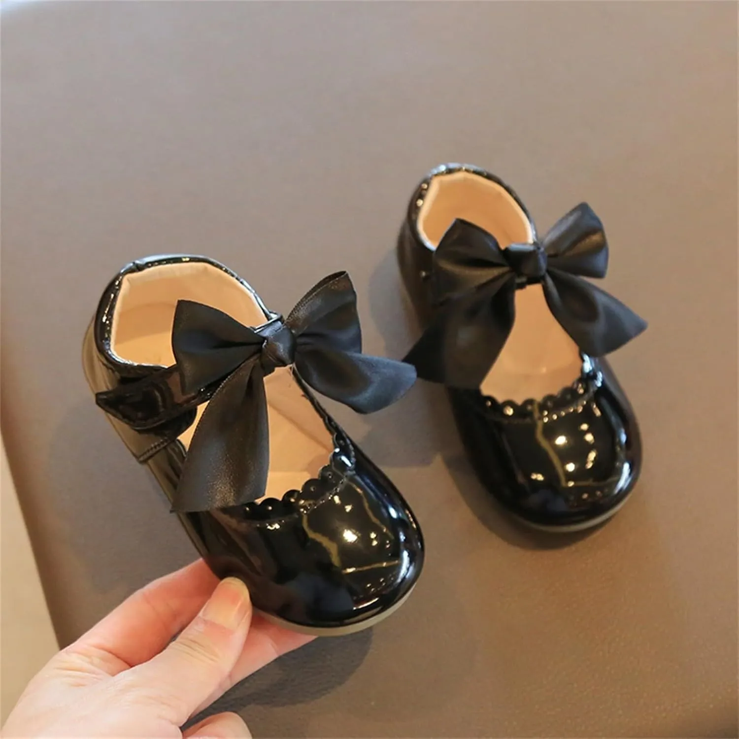 Toddler Little Girls Party Dress Shoes Slip On Mary Jane Ballerina Flats Flower Girl Shoes for School Wedding