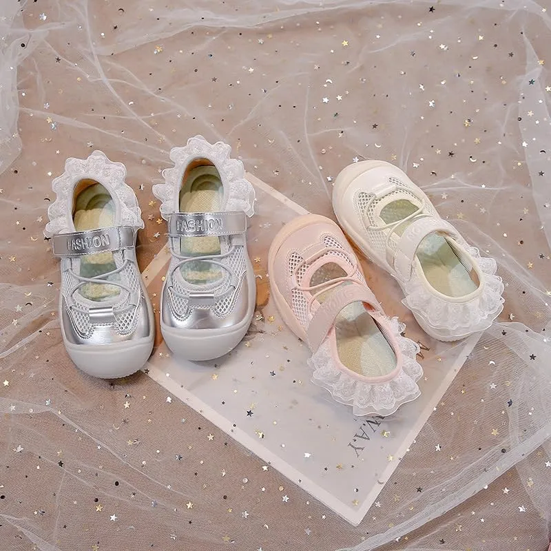 Toddler Little Girls Sneakers Shoes Ballet Style Summer Breathable Sports Sandals Casual Fashion Sneakers,Pink,Toddler Size 6.5