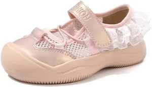 Toddler Little Girls Sneakers Shoes Ballet Style Summer Breathable Sports Sandals Casual Fashion Sneakers,Pink,Toddler Size 6.5
