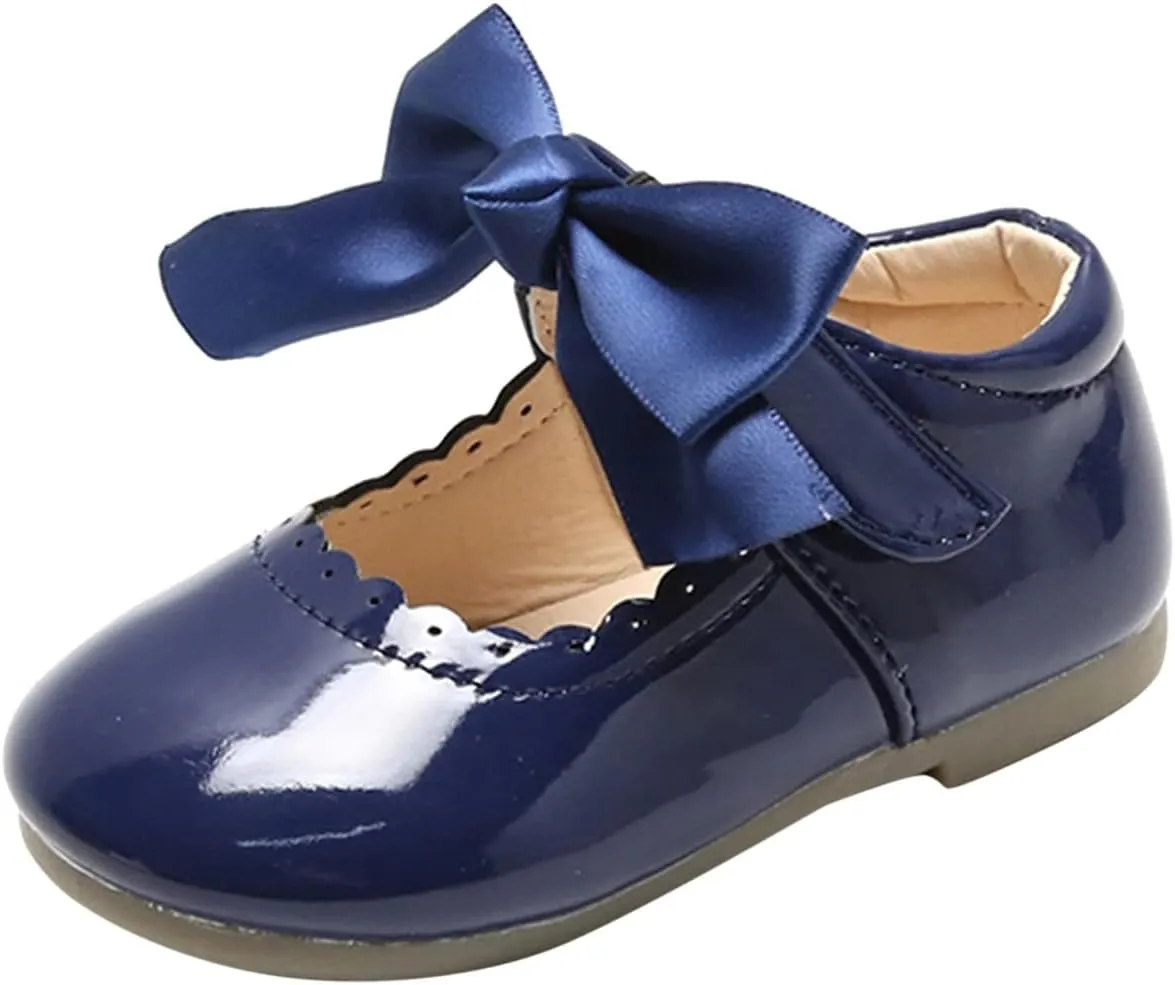 Toddler Mary Jane Shoes Baby Girls Cute Ballerina Ballet Flats Flower Girl Dress Shoes Wedding Party School Shoes