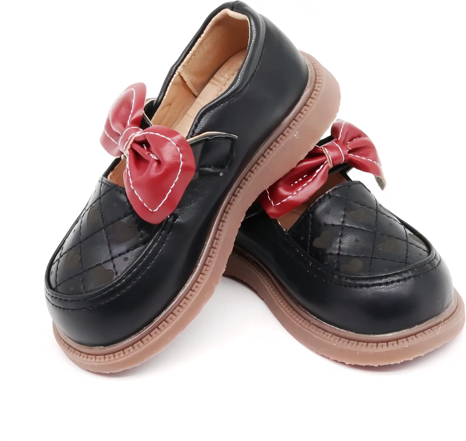 Toddler& Little Girls Dress Shoes Little Girls Loafers School Uniform Mary Jane Flats Little Girls Flower Dress Party Dance Performance Shoes Thick Non-Slip Sole Casual Shoe