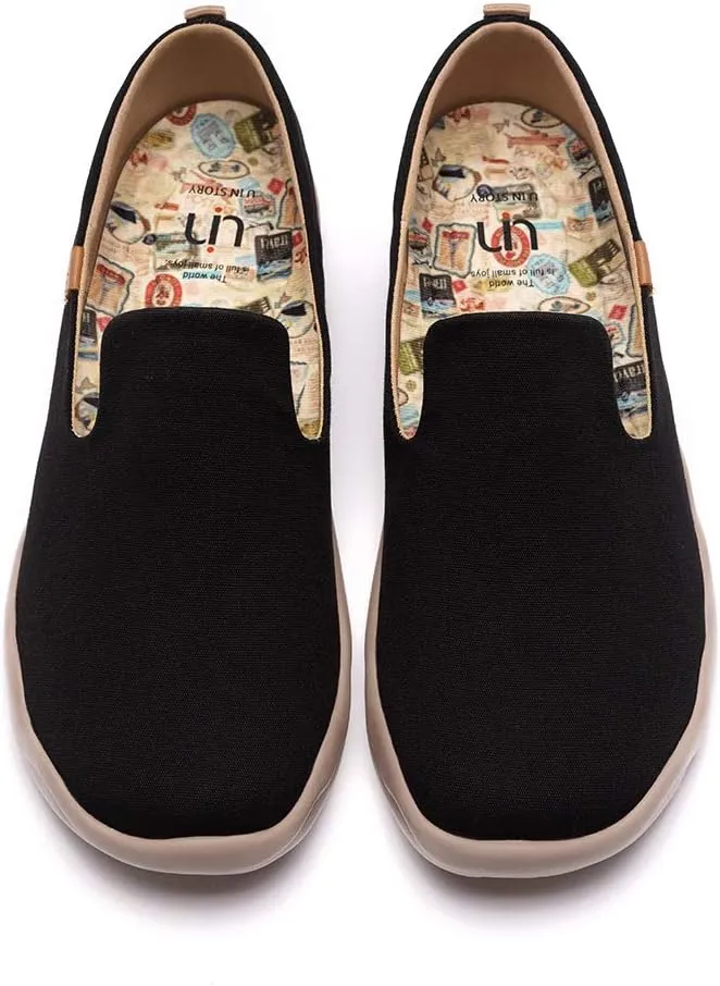 UIN Men's Slip Ons Color Loafers Canvas Lightweight Sneakers Walking Casual Art Painted Travel Shoes