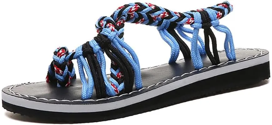 Ulalaza Women's Casual T-Strap Thong Rhinestone Jewel Non-Slip Flip Flop Sandals Flat Comfort Heel Cushion Ladies Beach Summer Bohemian Sexy Dress Sandals for Wedding Party Vacation Travel