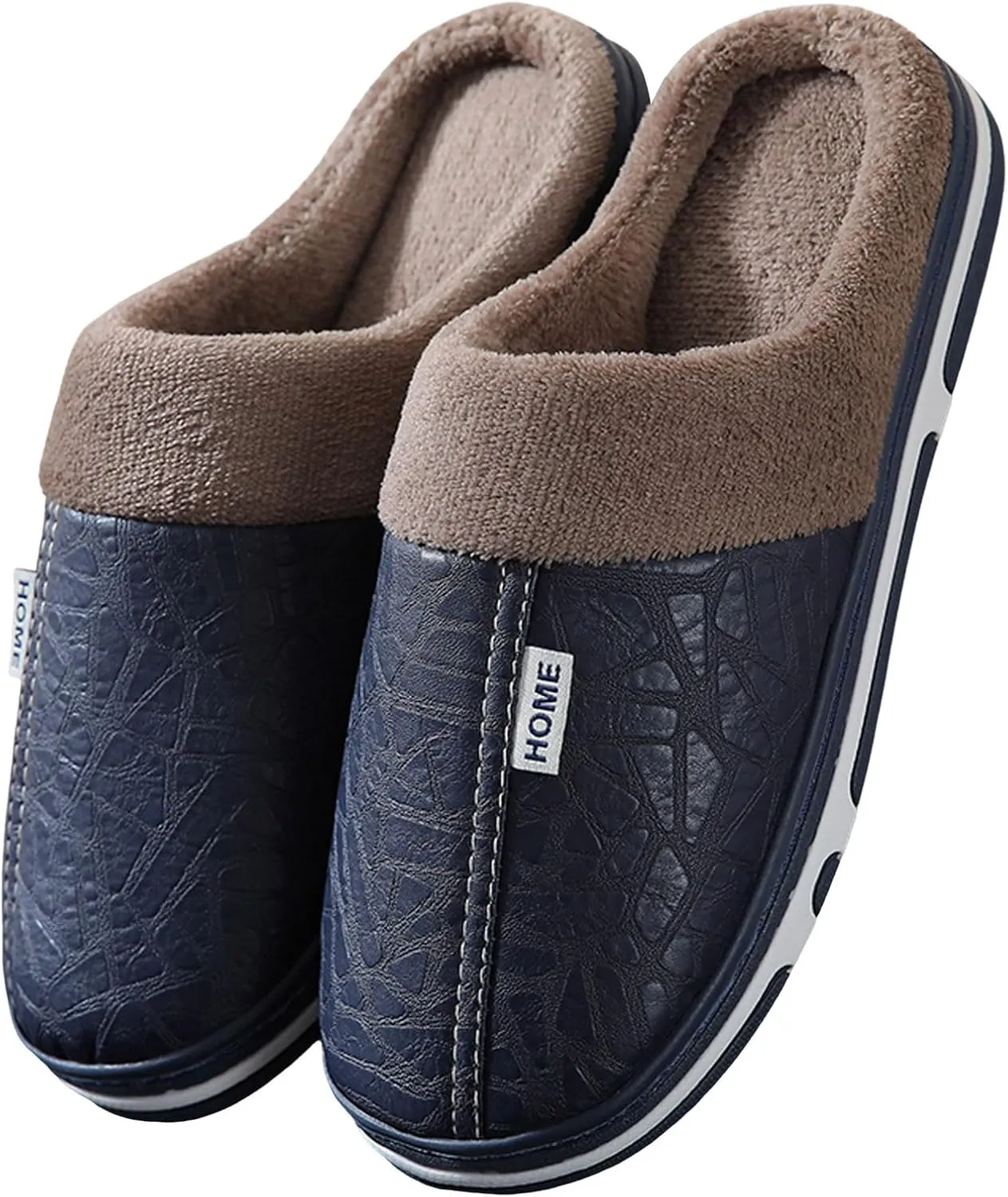 Unisex House Slippers Slip on Fuzzy Memory Foam Slippers Scuff Outdoor Indoor Warm Plush Bedroom Shoes Cloud Slides