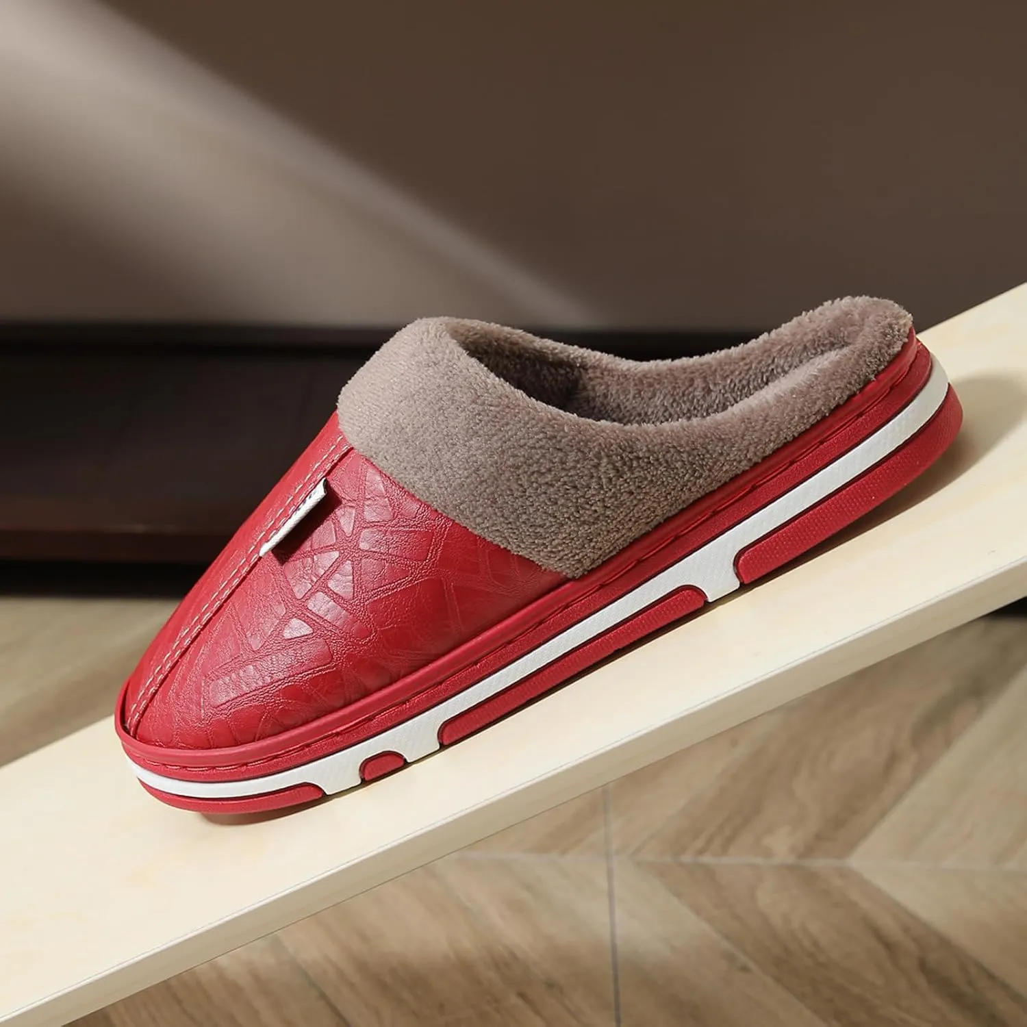 Unisex House Slippers Slip on Fuzzy Memory Foam Slippers Scuff Outdoor Indoor Warm Plush Bedroom Shoes Cloud Slides