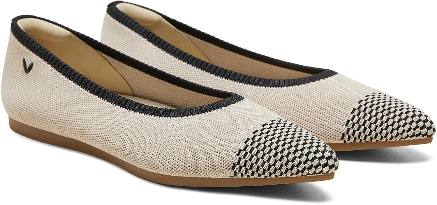 VIVAIA Aria 5 Classic Women's Flats Slip on Pointed-Toe Flats Shoes with Arch Support Counter Padding Washable Ballet Shoes for Work
