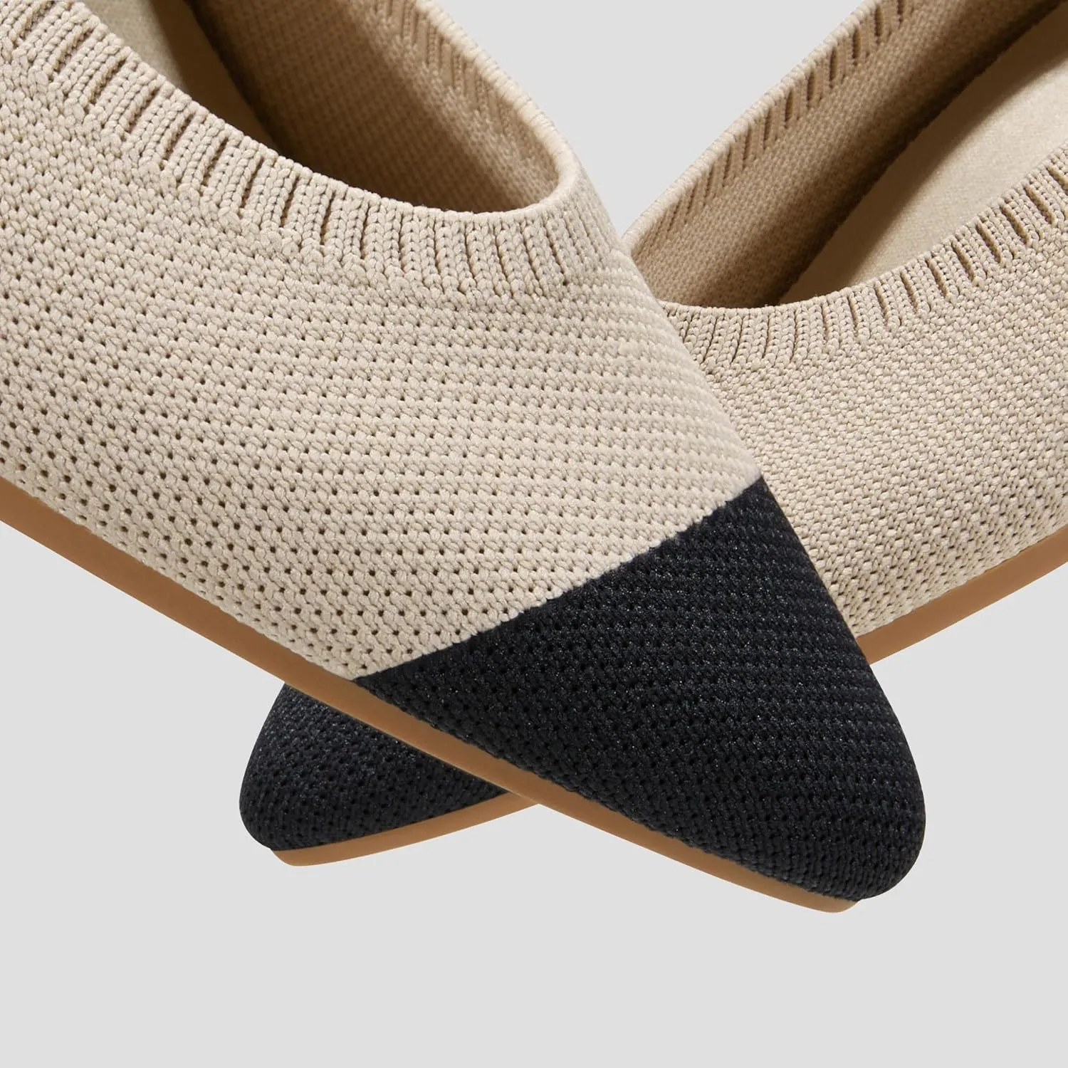 VIVAIA Aria 5 Classic Women's Flats Slip on Pointed-Toe Flats Shoes with Arch Support Counter Padding Washable Ballet Shoes for Work