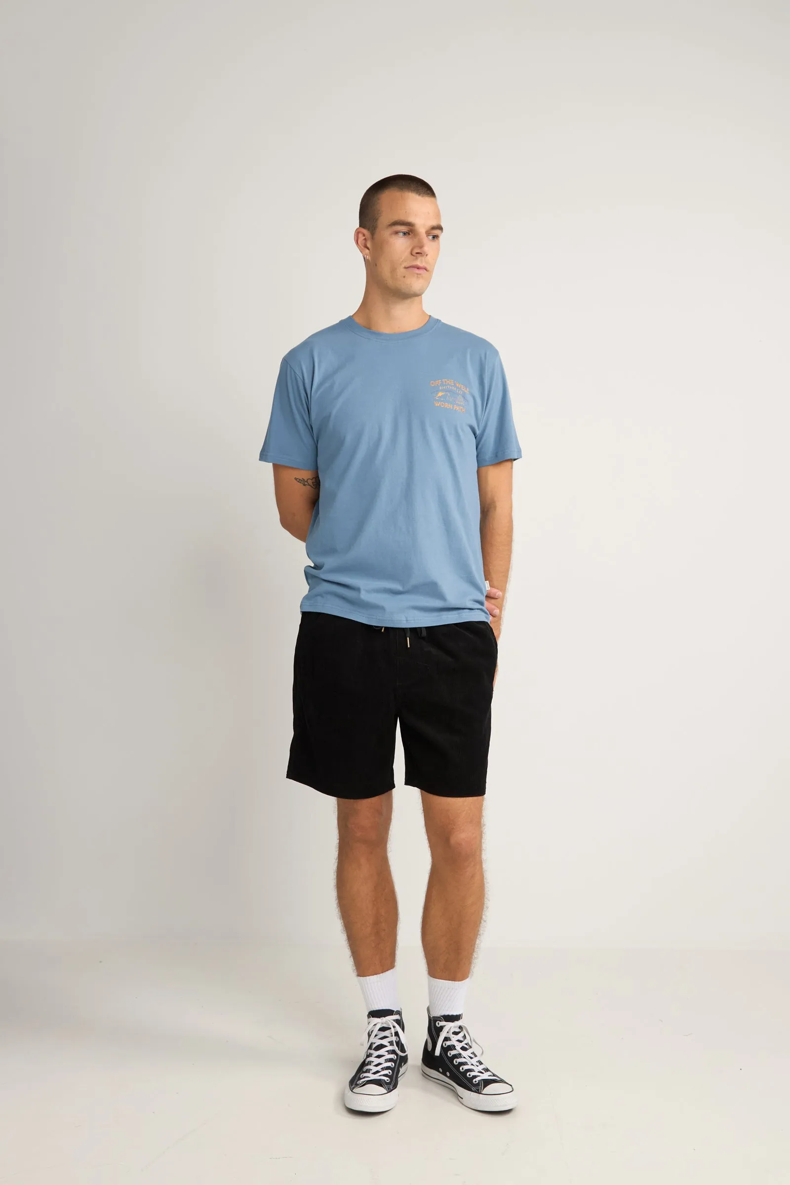 Wilderness Ss T Shirt Vintage Blue