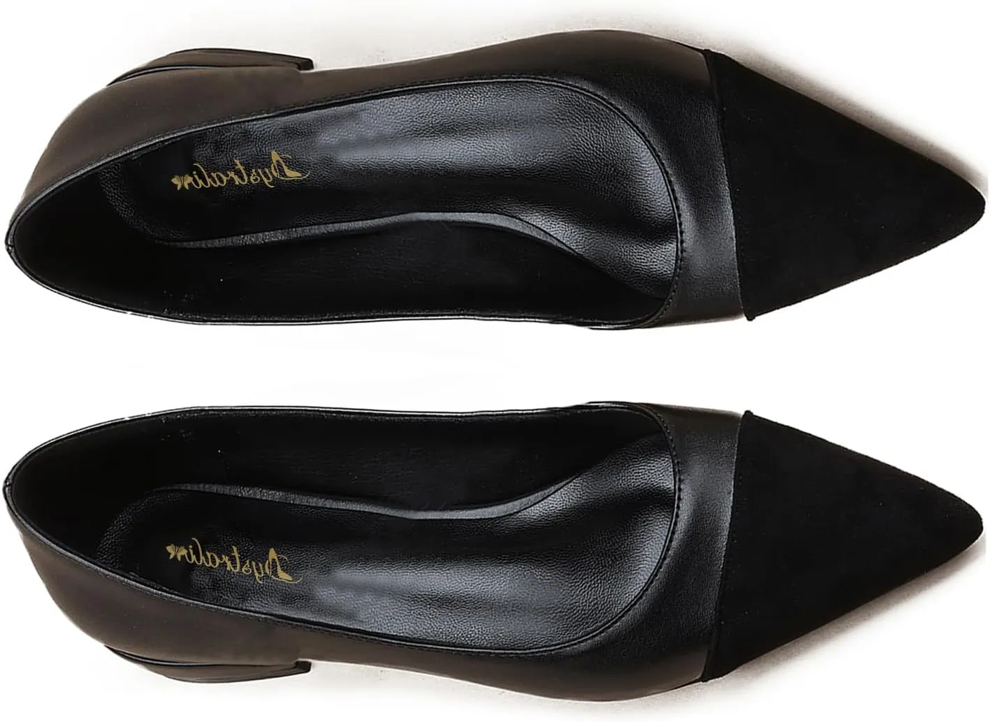 Women Comfy Cap Toe Flats Slip on Pointed toe Flat Shoes Two Tone Flat Heel Dress Shoes Casual Pointy Toe Ballet Flats Colorblock Classic Office Elegant Driver Flats 4-11 M US