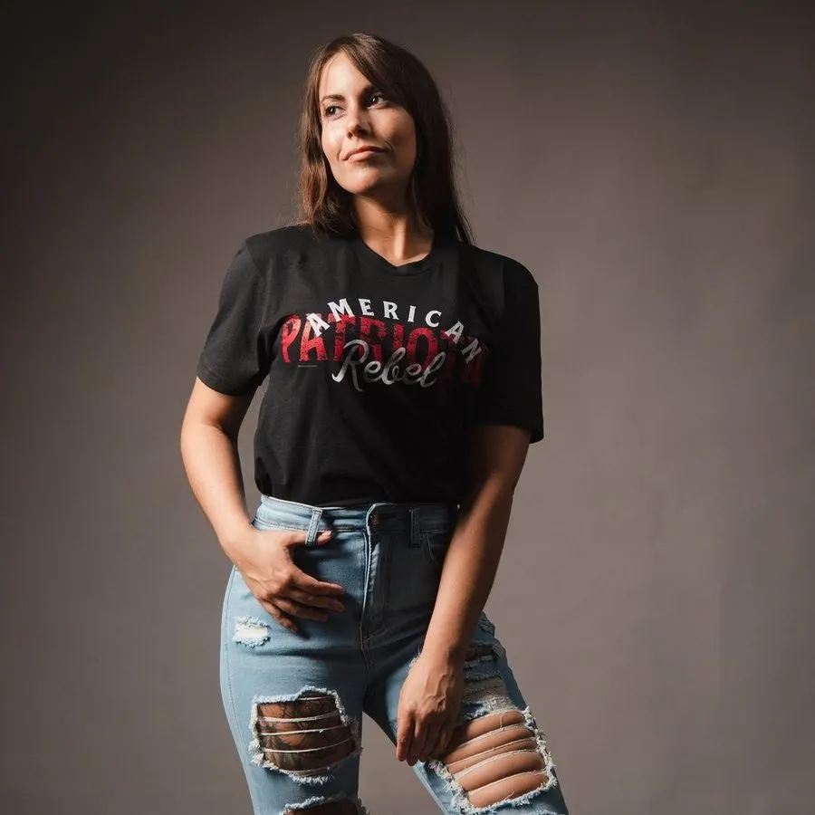 Women's American Rebel Boyfriend T-Shirt - Black