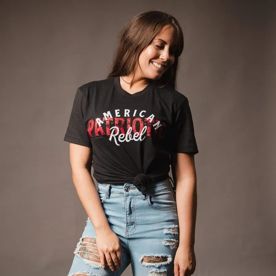 Women's American Rebel Boyfriend T-Shirt - Black