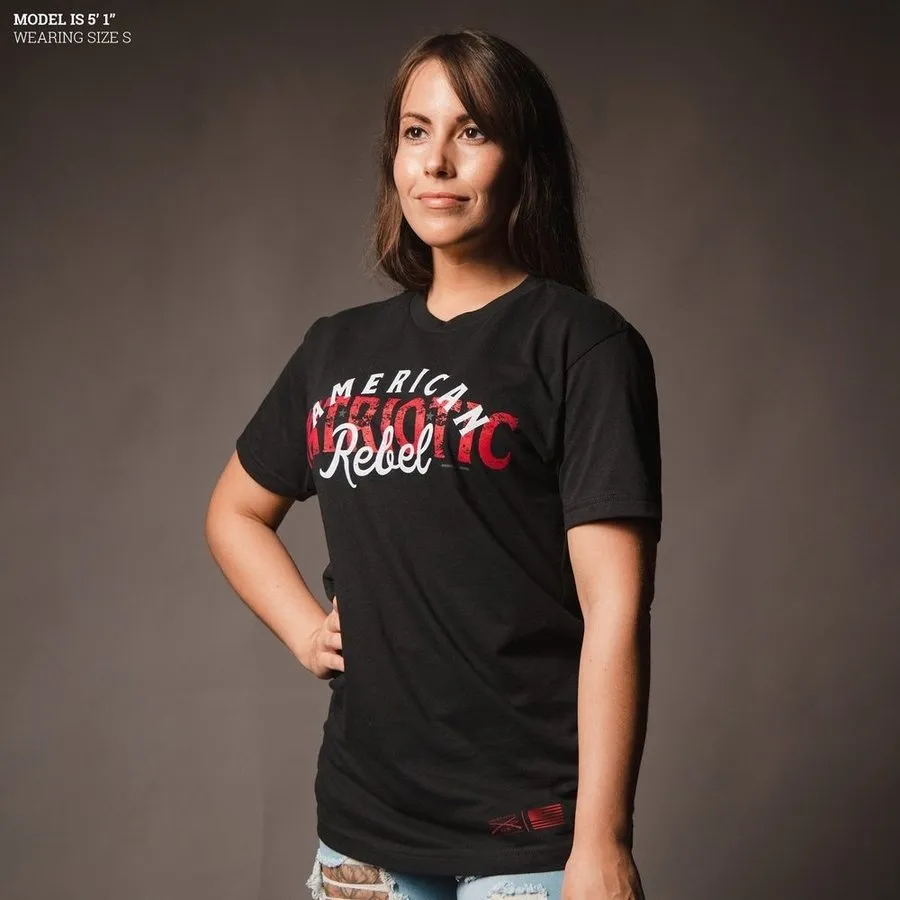 Women's American Rebel Boyfriend T-Shirt - Black