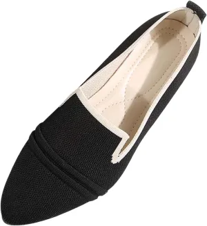 Women's Breathable Comfortable Pointed Toe Casual Shoes for Spring Summer Fashion Flat Walking Slip On Loafers