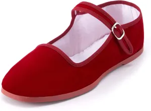 Womens Classic China Flats, Casual China Doll Shoes, Cotton Mary Janes, Chinese Tai Chi Shoes