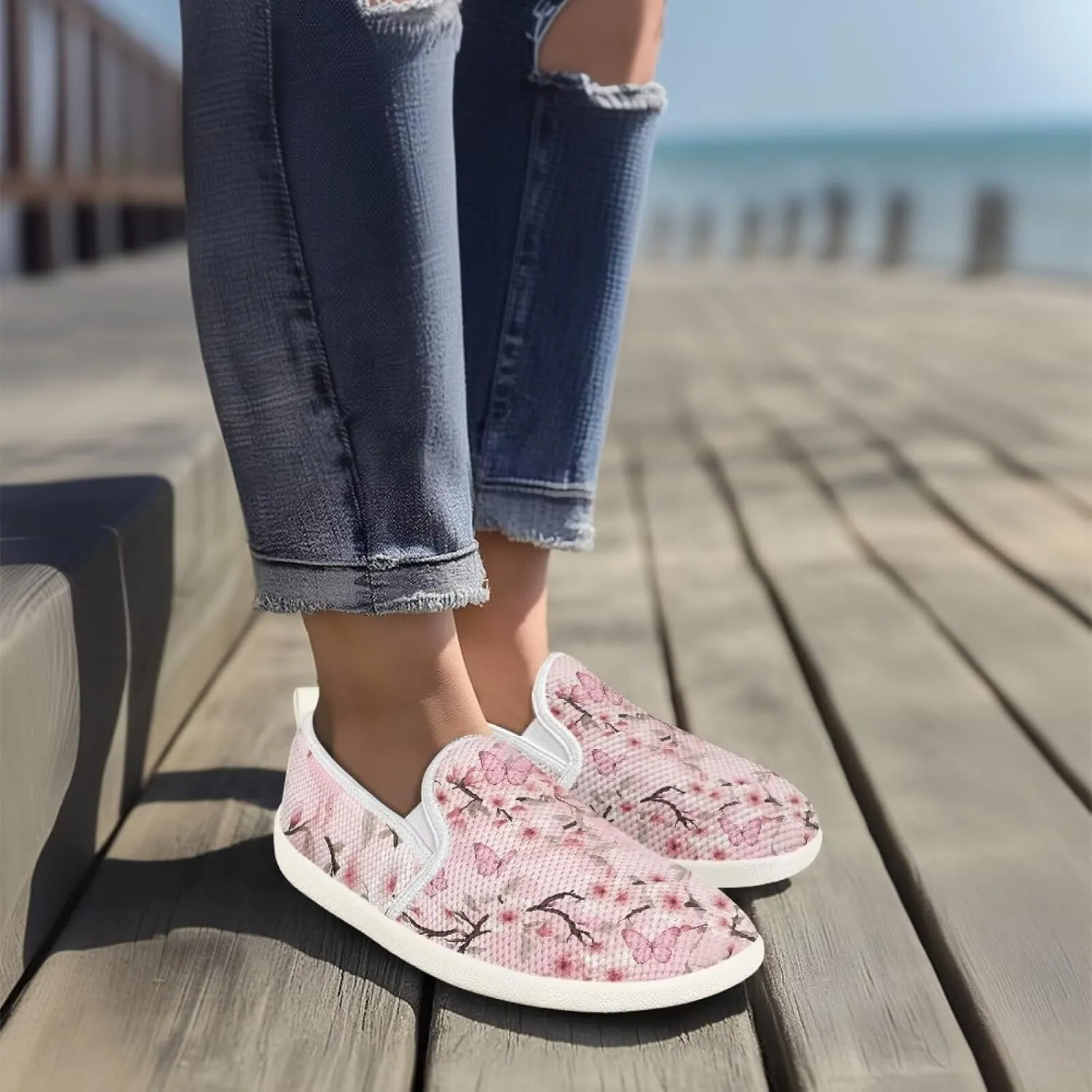 Women's Fashion Sneakers Casual Slip On Tennis Shoes Arch Support Walking Shoes for Women