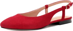 Women's Flats Round Toe Slingback Flats Shoes Comfortable Slip on Casual Ballet Flats for Women Dressy