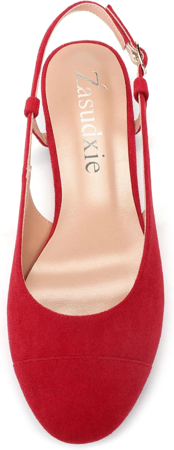 Women's Flats Round Toe Slingback Flats Shoes Comfortable Slip on Casual Ballet Flats for Women Dressy