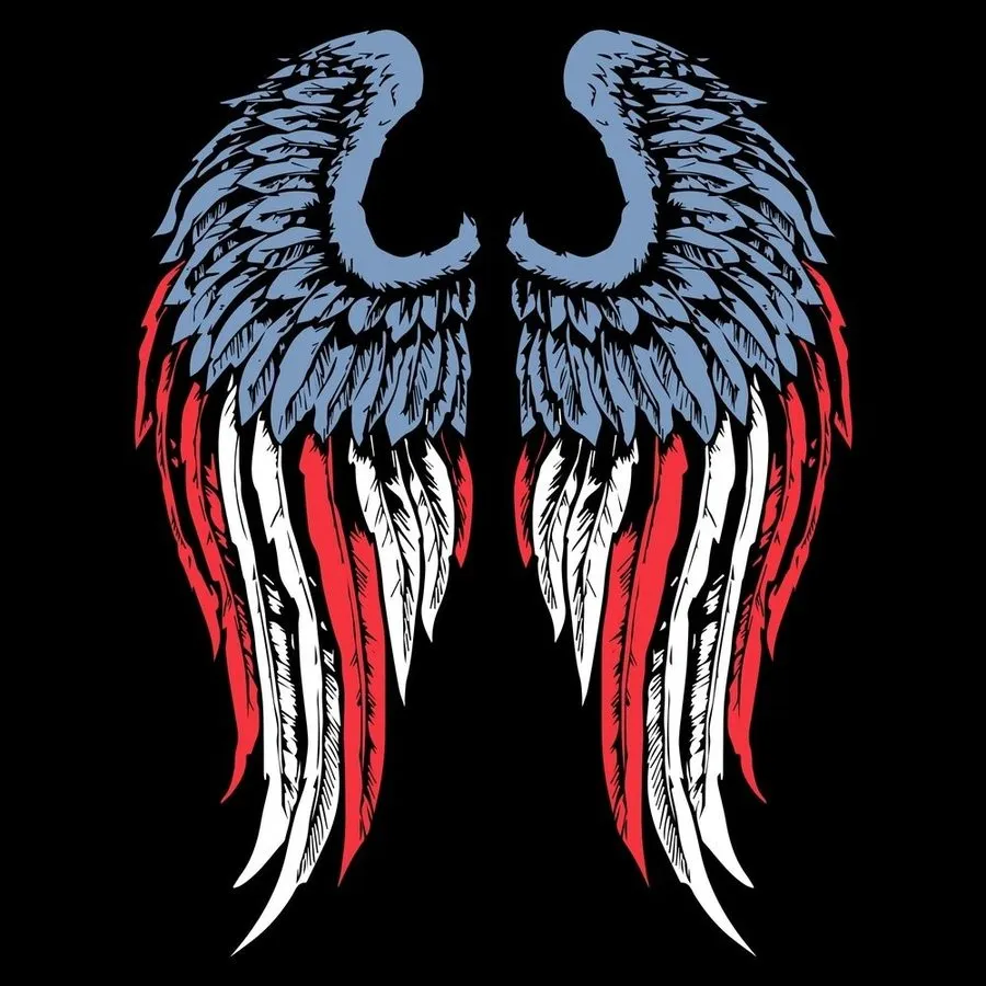 Women's Freedom Angel V-Neck - Black