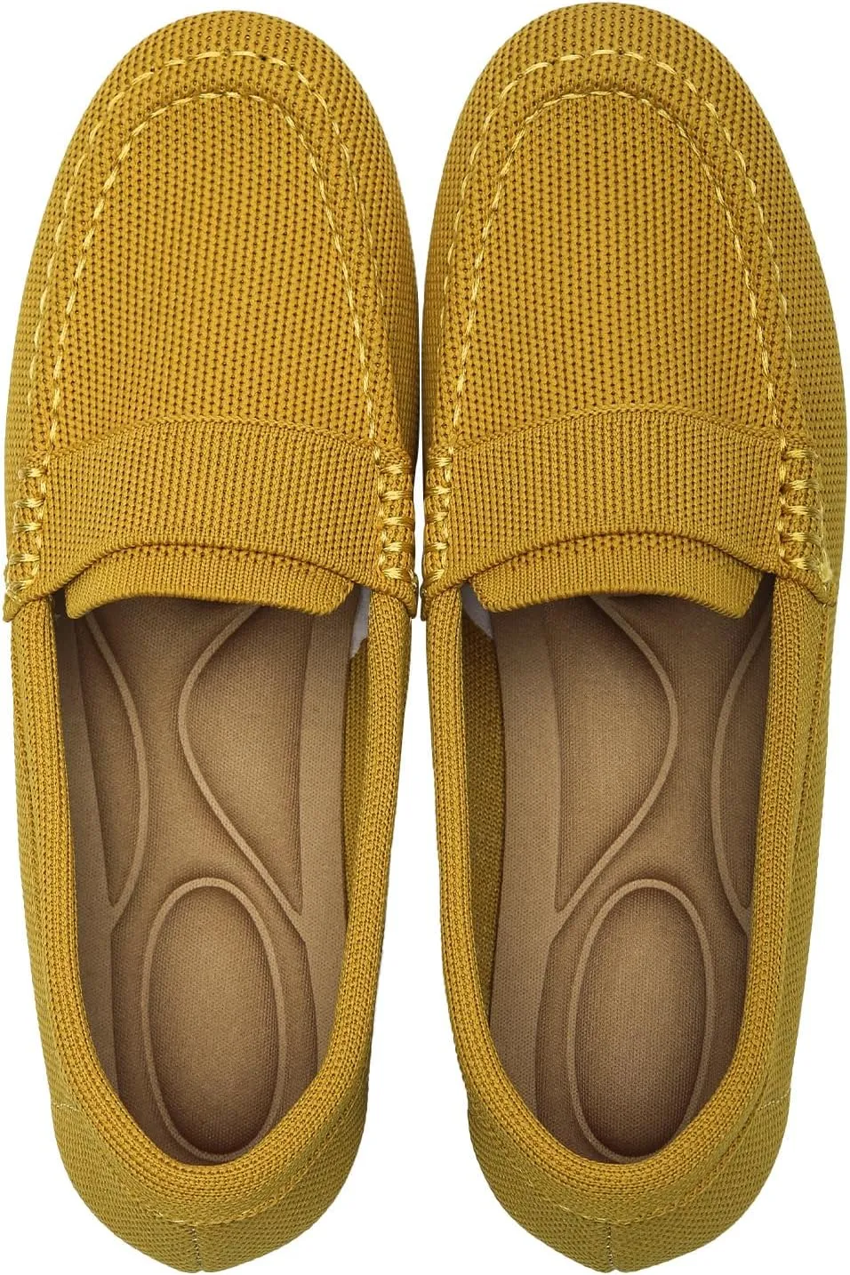 Women's Lightweight Knitted Loafers Casual Flat Shoes Comfortable Boat Shoes Flat Bottomed Breathable Shoes